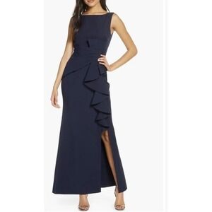 eliza j belted chiffon maxi dress Escaping Everyday Worries
